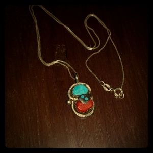 Effie C Zuni necklace with 925 silver chain